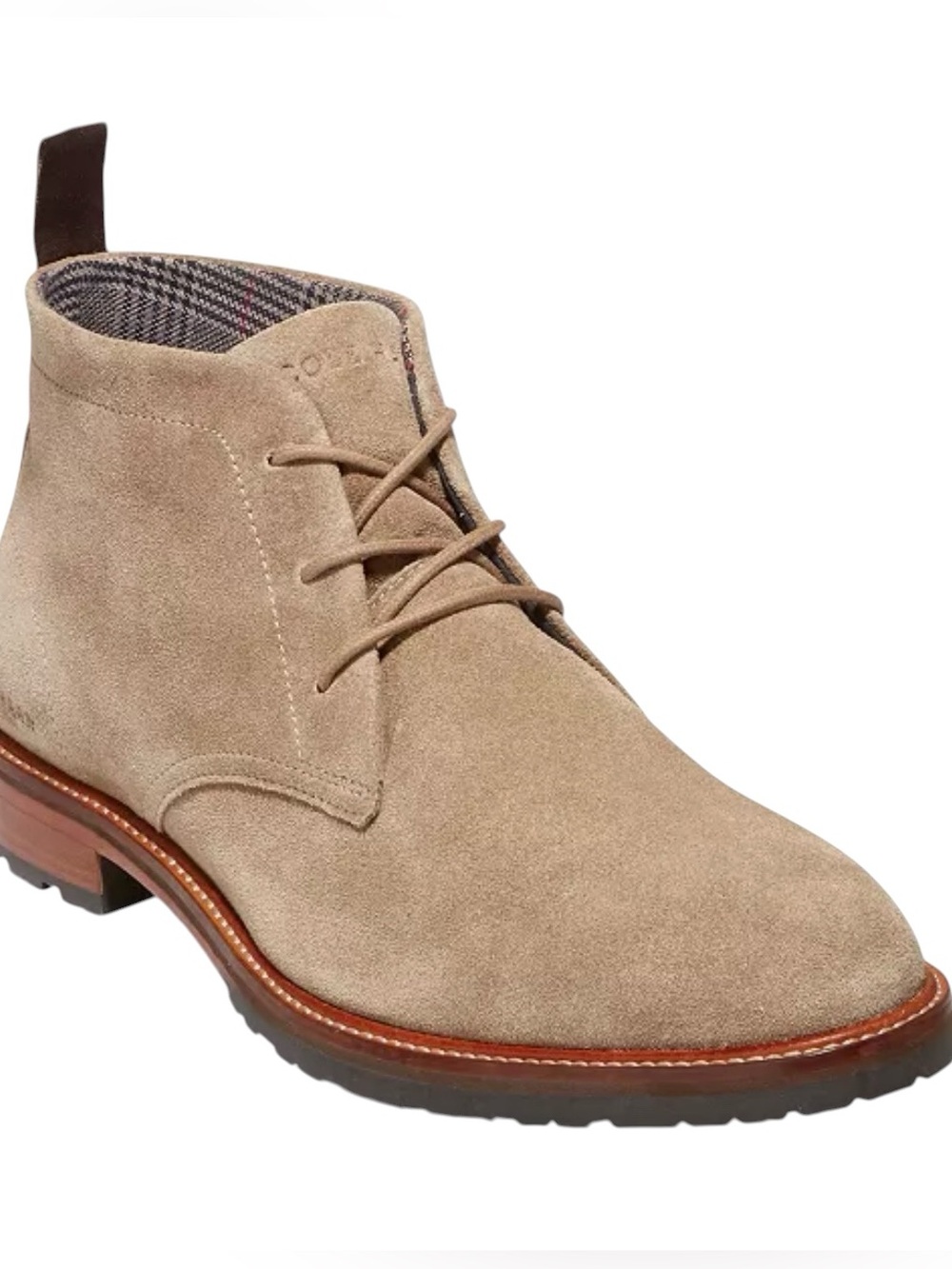 Cole Haan Berkshire Lug Chukka Boots Golden Toffee Suede Water Resistant 7